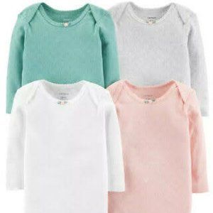 6mo Carter's Set of 4 Long Sleeve Onesies